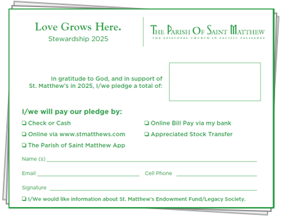 pledge card